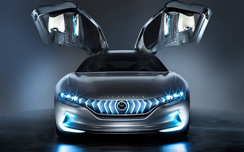 2018, Hybrid Kinetic HK GT, Pininfarina, front view, luxury electric car, concept, sports coupe, exterior, Hybrid Kinetic Group, HD wallpaper