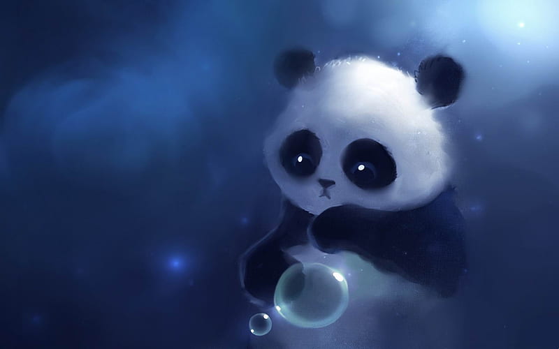 Sad panda-Fantasy painting, HD wallpaper | Peakpx