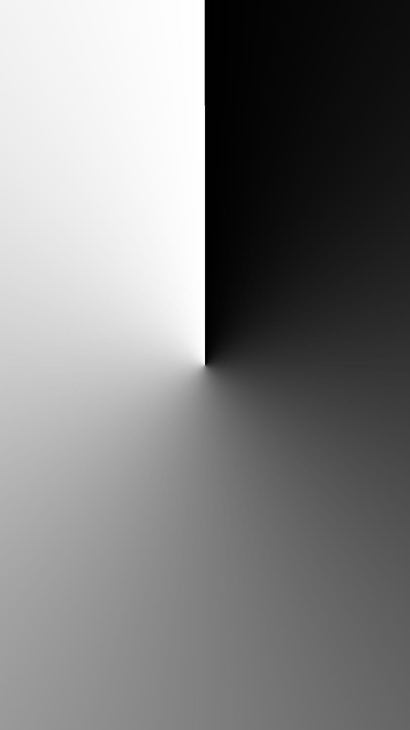 Black and White, abstract, amoled, angle, black, gradient, gray minimal, simple, white, HD phone wallpaper