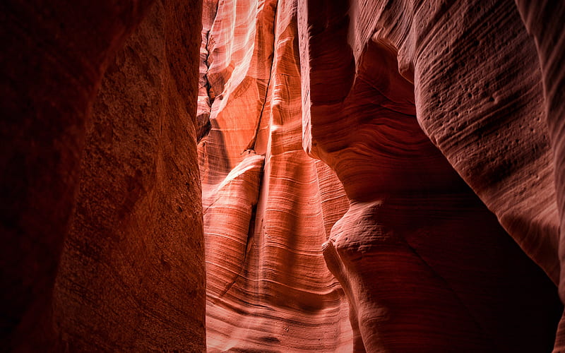 Antelope Canyon, orange rocks, cave, canyon, beautiful rocks, Page, Arizona, Upper Antelope Canyo, USA, HD wallpaper