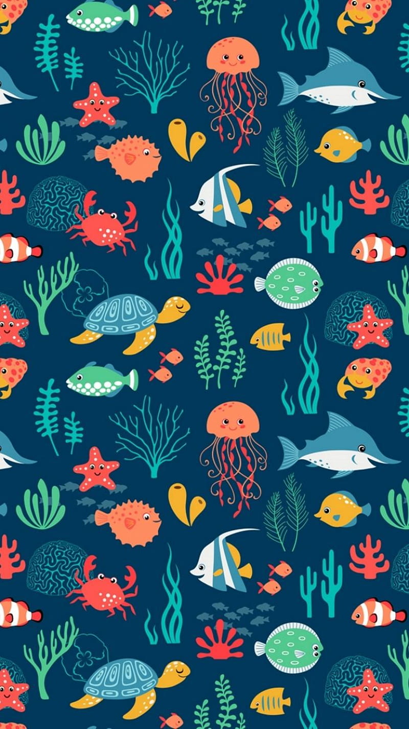 Fish iPhone, Cute Cartoon Fish, HD phone wallpaper | Peakpx