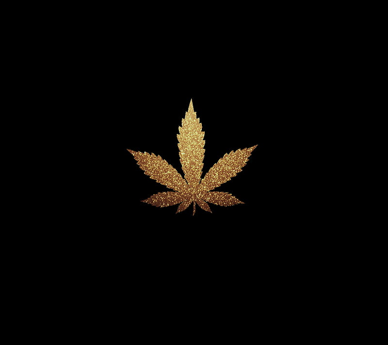 Marihuana style 02, black, cool, dr, gold, love, HD wallpaper
