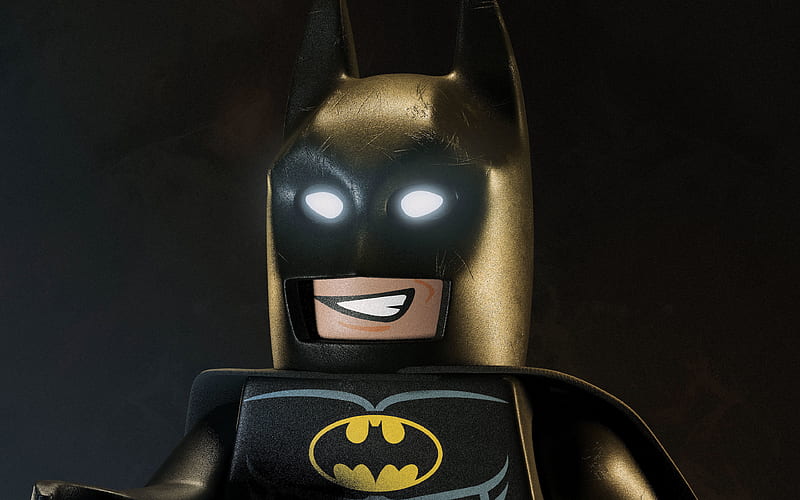 Batman, night, 3D art, The Lego Batman Movie, Batman lego, HD wallpaper