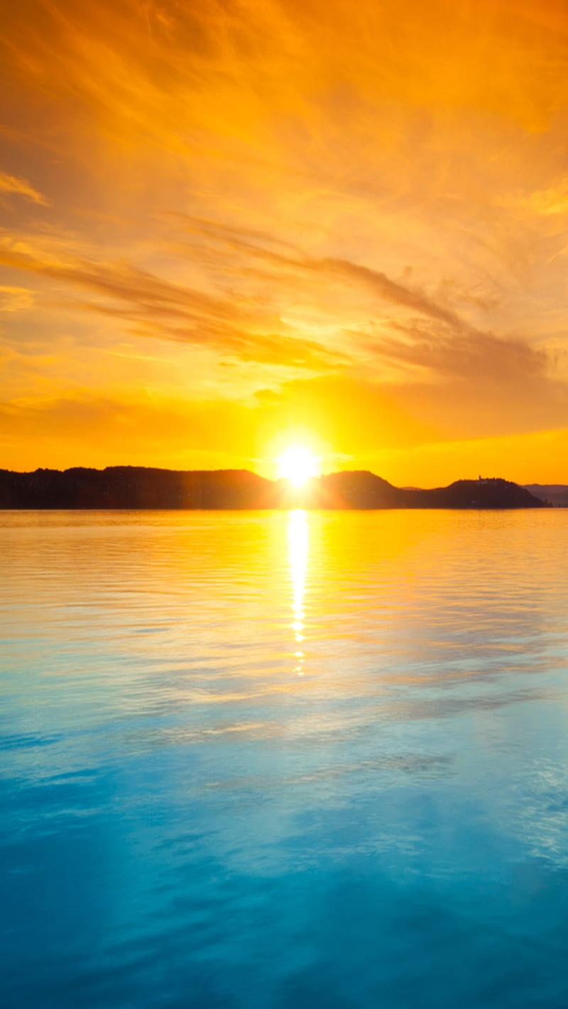 Sunrise, color, cool, mountains, new, ocean, sea, sky, sun, water, HD phone  wallpaper | Peakpx