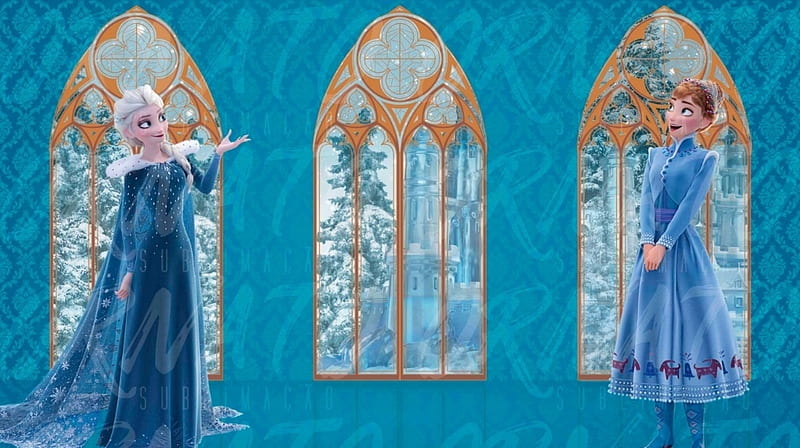Olaf's Frozen Adventure (2017), blue, winter, iarna, poster, anna, movie, elsa, olafs frozen adeventure, fantasy, white, frozen, disney, HD wallpaper