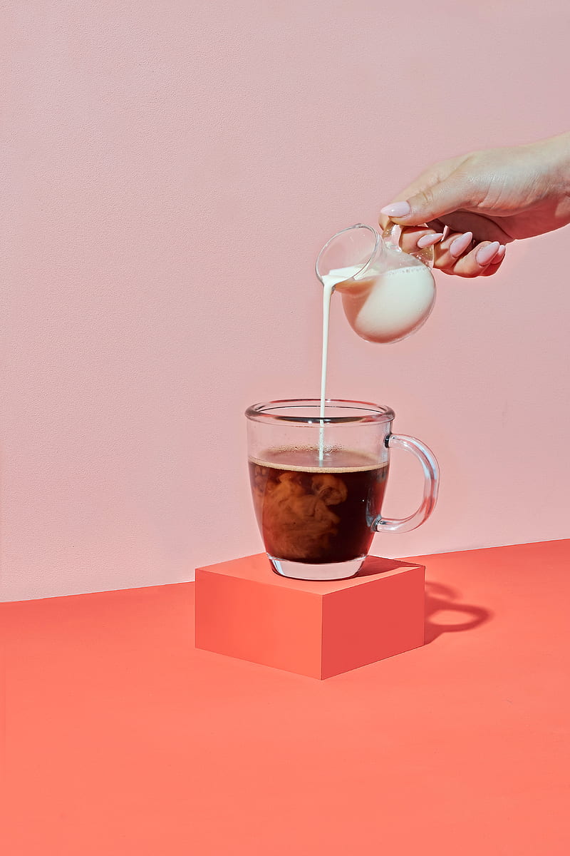 coffee, milk, drink, cup, hand, HD phone wallpaper