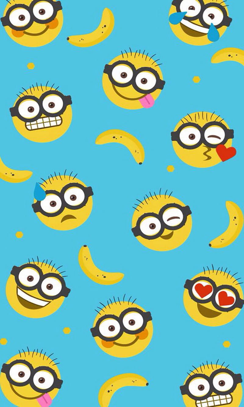 Minions, abstract, banana, HD phone wallpaper