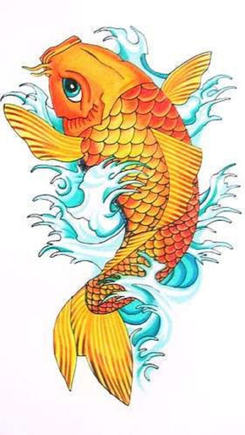 Koi Fish, tattoo, HD phone wallpaper