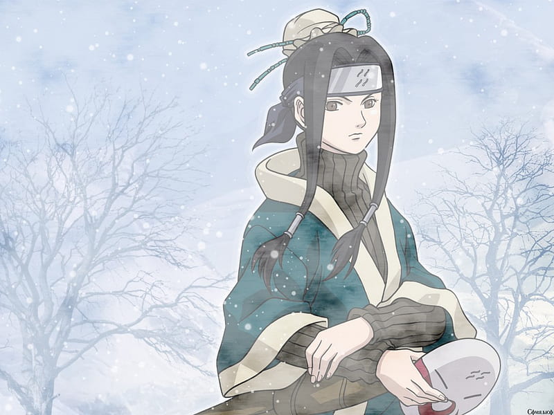haku-winter, naruto, anime, HD wallpaper