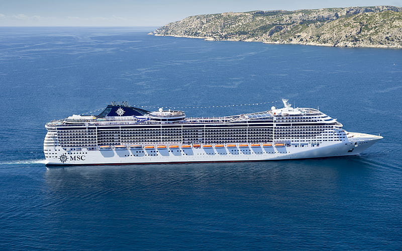 Divina cruise ship, port, MSC Divina, MSC Cruises, HD wallpaper