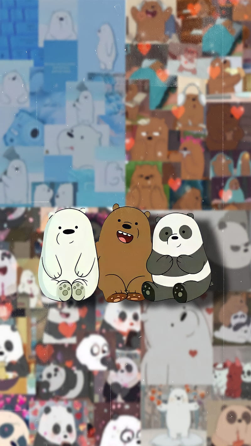 Escandalosos, animales, polar, fondo, panda, cartoon, osos, arte, HD phone wallpaper