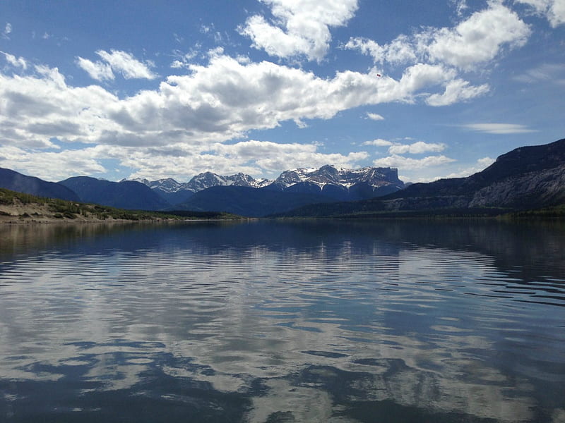 Brule Lake, mountain, nature, fun, clouds, lake, HD wallpaper