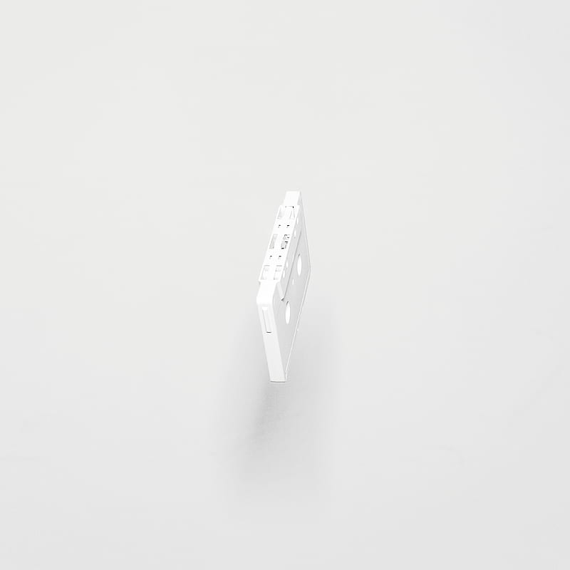 white cassette tape with white background, HD phone wallpaper