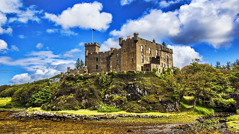 Dunvegan Castle - Isle of Skye - Scotland, Scottish Castles, Isle of Skye, Scottish Highlands, Dunvegan Castle, Scottish Islands, Scotland, Skye, Castles, HD wallpaper