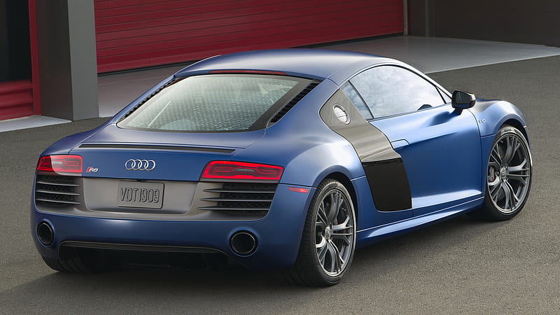 Audi, Audi R8 V10 Coupe Plus, Blue Car, Car, Coupé, Sport Car, HD wallpaper