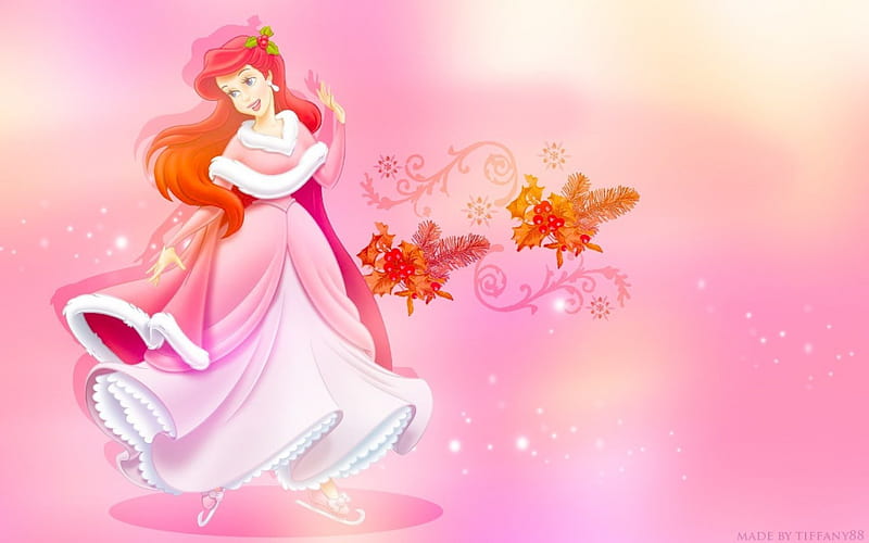 Ariel Christmas, Christmas, Ariel, The, Mermaid, Little, HD wallpaper