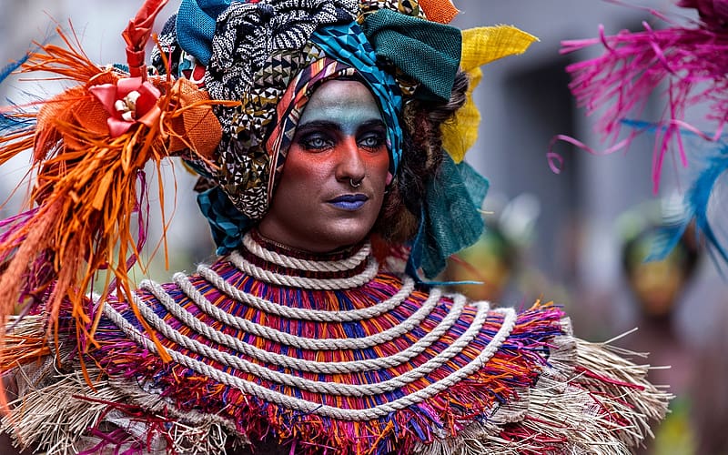 Brasil Carnival, mask, man, vicente concha, colorful, HD wallpaper