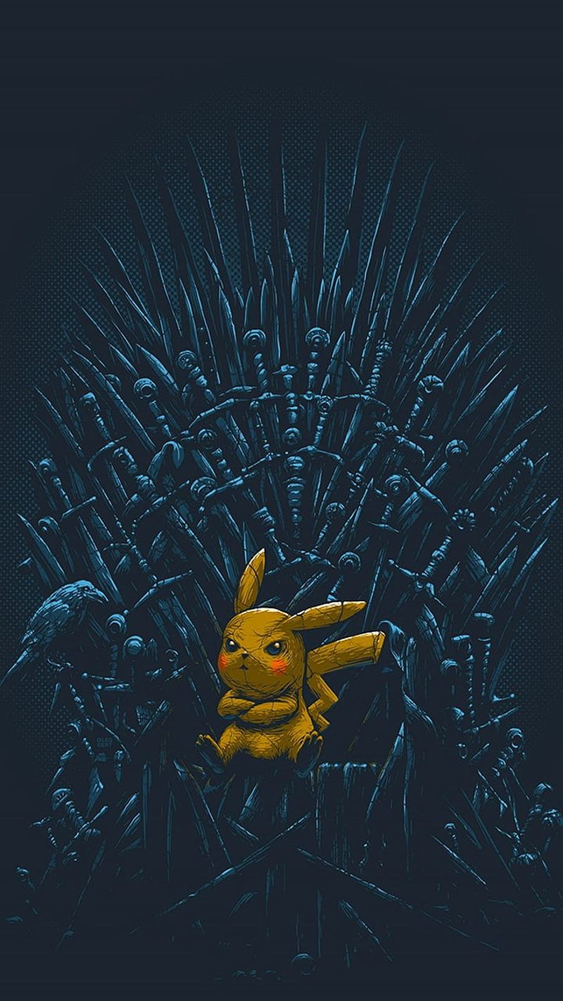pikachu thrones, funny, game of thrones, pokemon, HD phone wallpaper