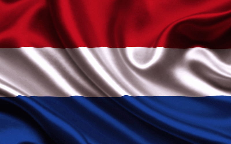 Dutch flag, silk, flag of Holland, flags, Holland flag, HD wallpaper