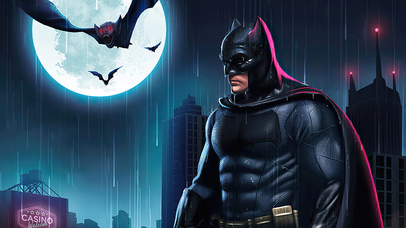 Batfleck , batman, superheroes, artwork, artist, artstation, HD wallpaper