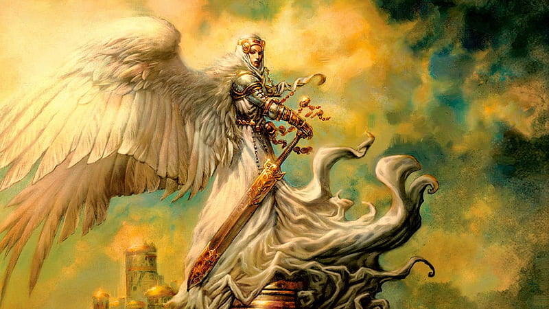 Angel Woman Warrior Magic The Gathering, HD wallpaper