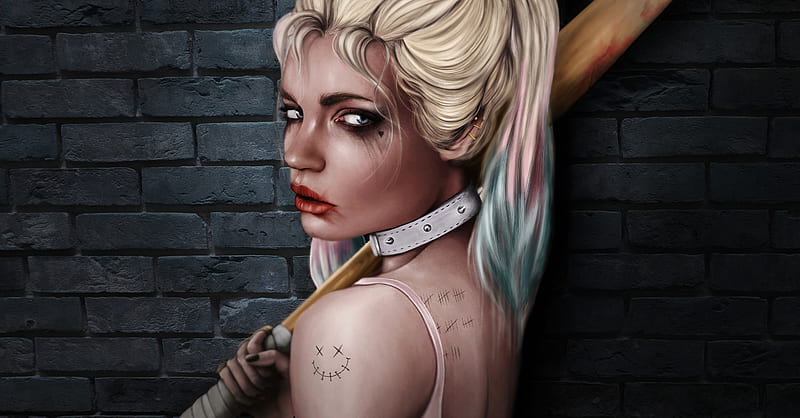 Harley Quinn , harley-quinn, supervillain, superheroes, behance, HD wallpaper