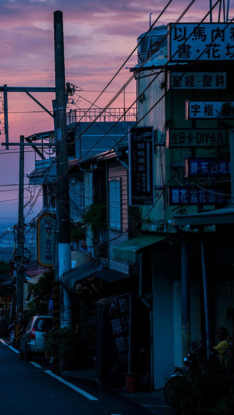 014, asia, blue, clouds, dark, night, street, HD phone wallpaper | Peakpx