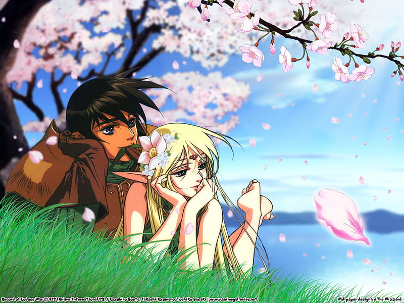 Blossom Romance, female, male, ocean, cute, tree, boy, girl, anime, lover,  flower, HD wallpaper | Peakpx
