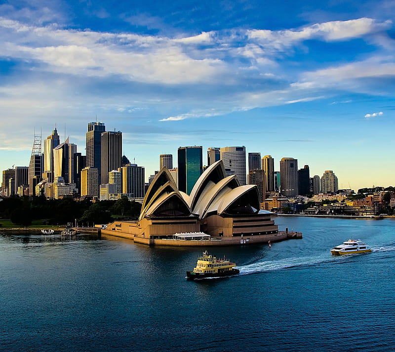 Sydney, australia, city, theatre, HD wallpaper