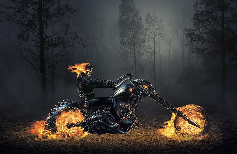 Ghost Rider New, ghost-rider, superheroes, artwork, digital-art, HD wallpaper