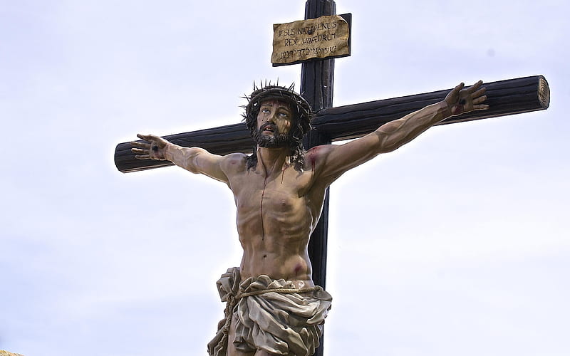 Jesus at the Cross, crucifix, Christ, Cross, Jesus, HD wallpaper