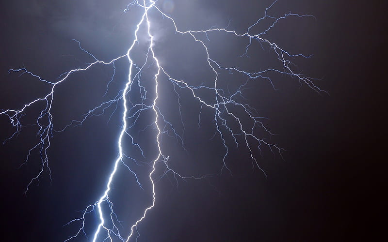 Lightning Bolts, lightning, dark, forces of nature, bolts, electrifying sparks, HD wallpaper