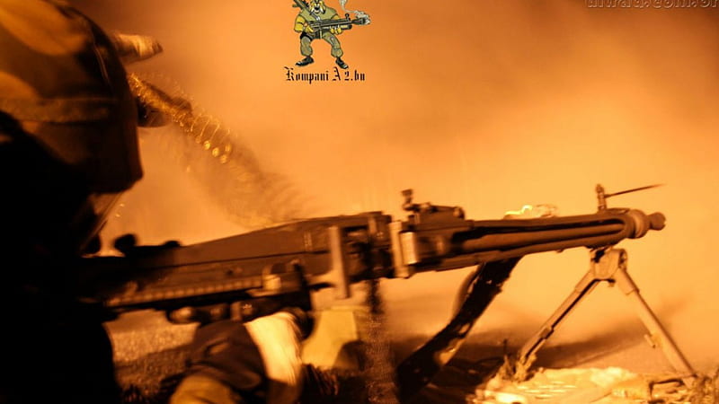Soldado em combate, arma, fuzil, grande poder de impacto, pesado, grosso calibre, HD wallpaper