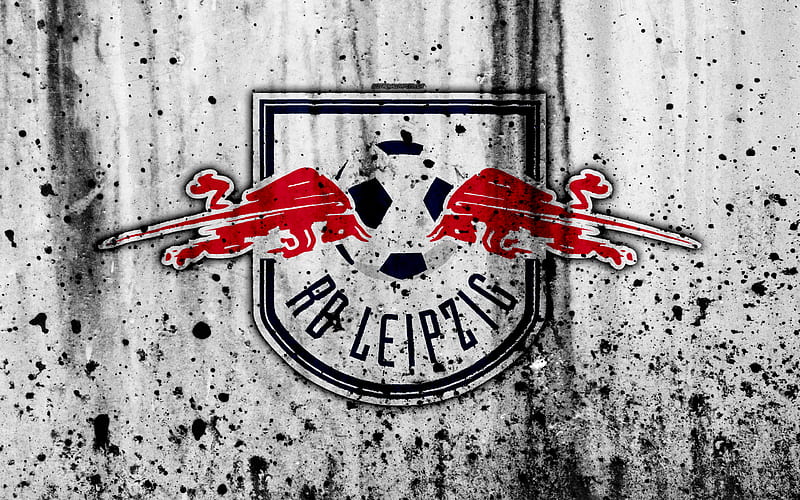 FC RB Leipzig logo, Bundesliga, stone texture, Germany, RB Leipzig, soccer, football club, RB Leipzig FC, HD wallpaper