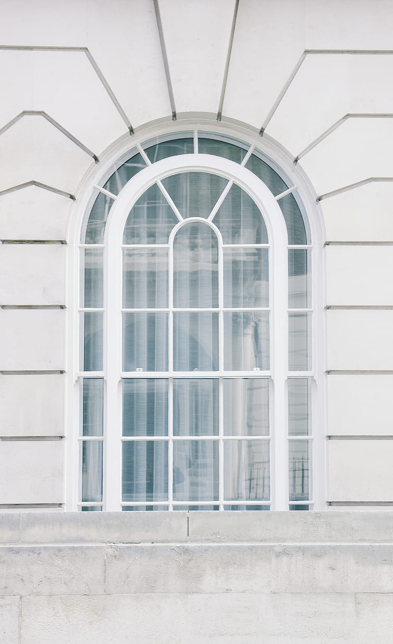 glass window with white steel frame, HD phone wallpaper