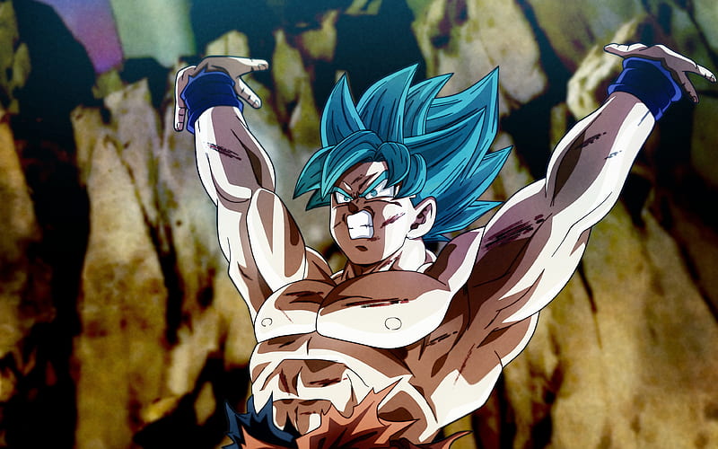 Blue Goku Super Saiyan Blue, creative, DBS, Super Saiyan God
