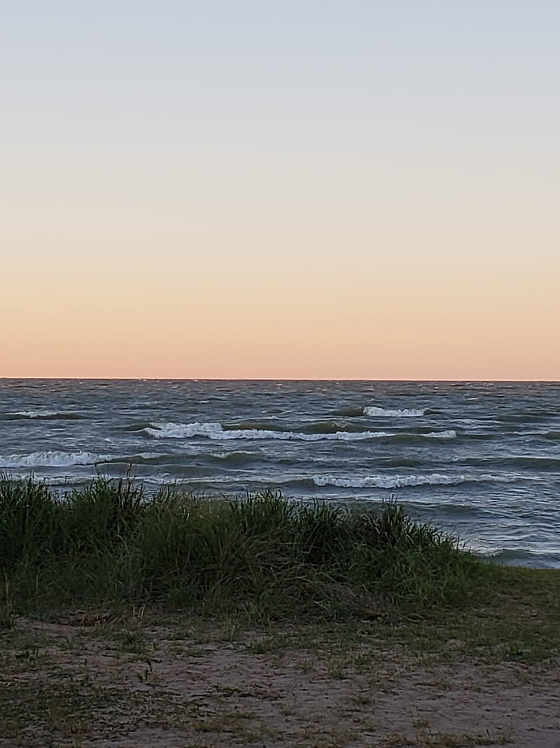 Lake Erie, beach, quiet, serene, sunset, HD phone wallpaper