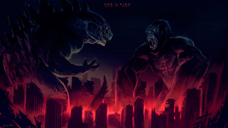 Godzilla King Kong Fight Godzilla vs Kong, HD wallpaper