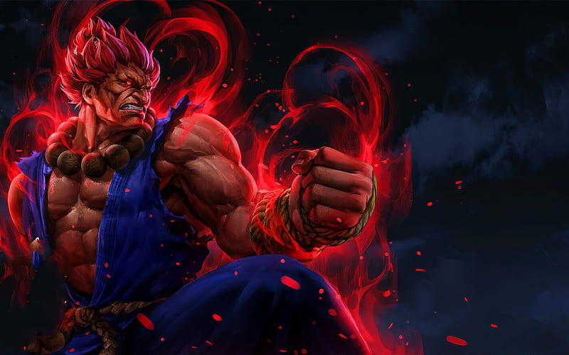 Akuma, night, Gouki, Street Fighter, 3D art, battle, Fortitude, Great Demon, Great Devil, Great Ogre, Akuma Street Fighter, Akuma for with resolution . High Quality, HD wallpaper