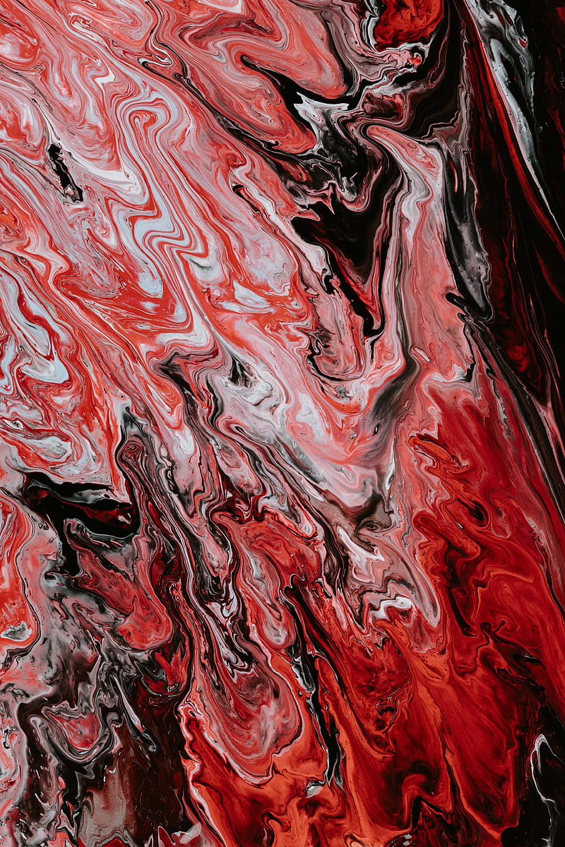 paint, acrylic, stains, red, black, HD phone wallpaper