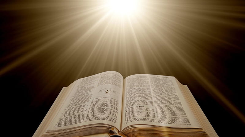 Bible light rays, christ, jesus, gospel, book, bible, god, word, HD wallpaper
