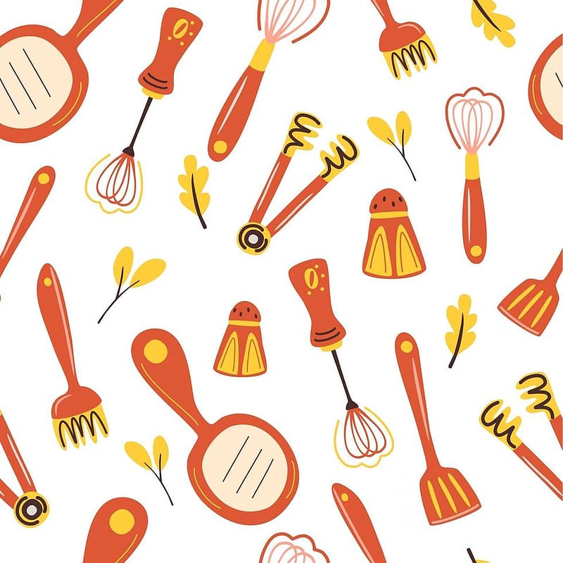 Seamless pattern with kitchen tools Cooking utensils background Pattern with kitchen accessories equipment utensils Background for restaurant menu textile Vector illustration 2515769 Vector Art at Vecteezy, HD wallpaper
