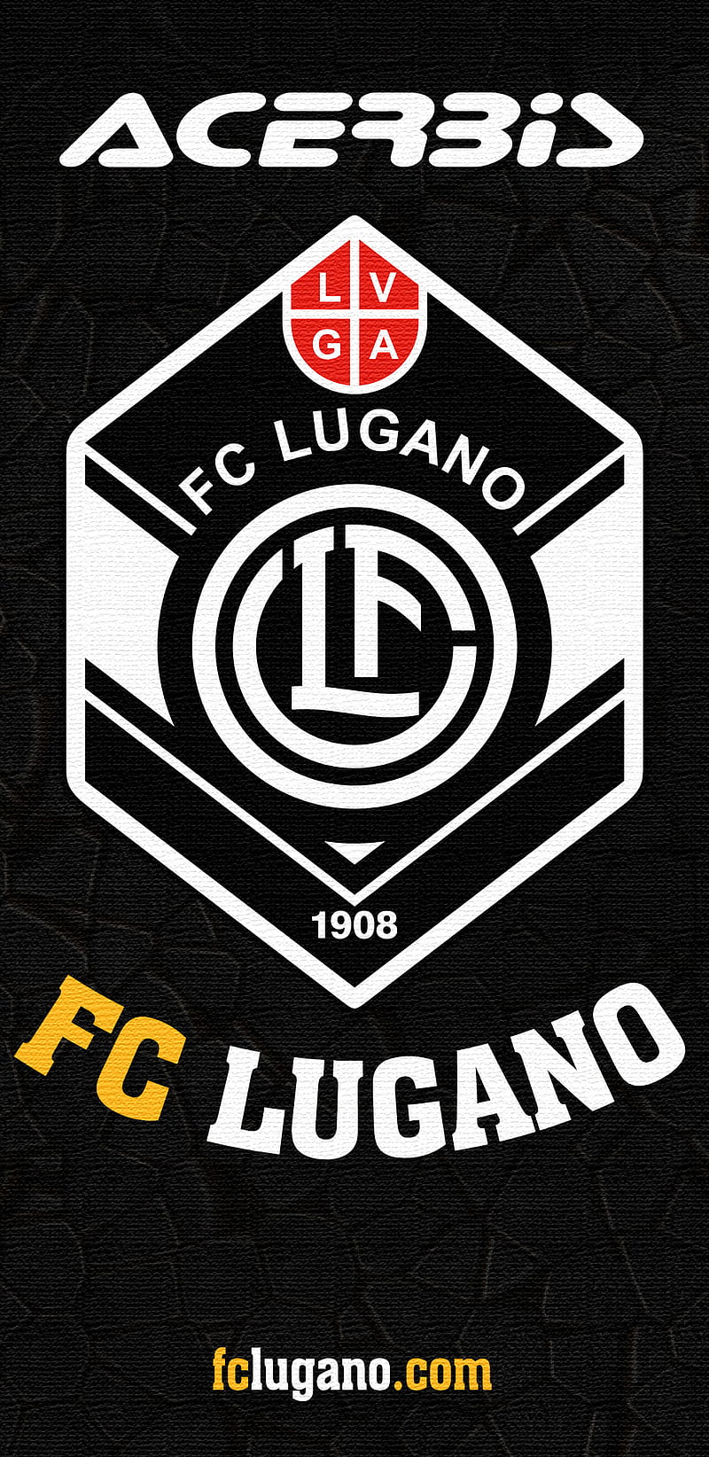 FC Lugano, Swiss football club, Swiss Super League, silver logo, gray  carbon fiber background, HD wallpaper