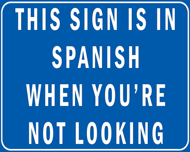 Sign Funny, spanish, HD wallpaper