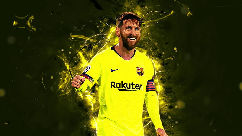 Lionel Messi Is Wearing Yellow Sports Dress Messi, HD wallpaper