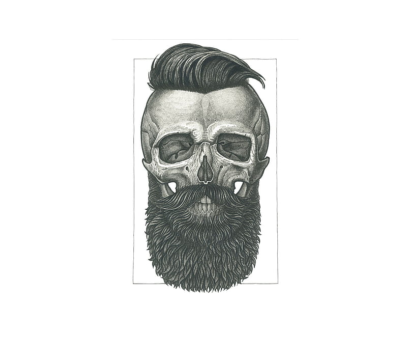 hipster, barbe, beard, crane, live, skull, HD wallpaper