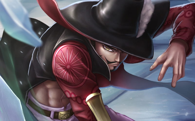 Olhos de Gavião 👁️  Dracule Mihawk (One Piece) - Lucky 