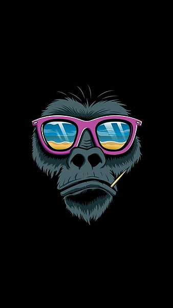 Download A Monkey In Space With Sunglasses And A Microphone Wallpaper   Wallpaperscom