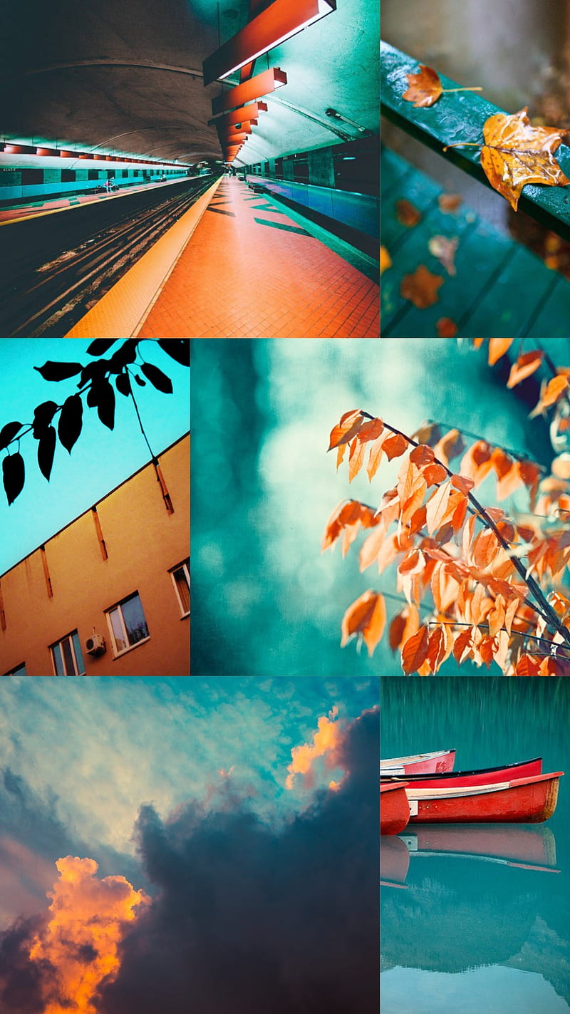 Orange And Teal, HD phone wallpaper
