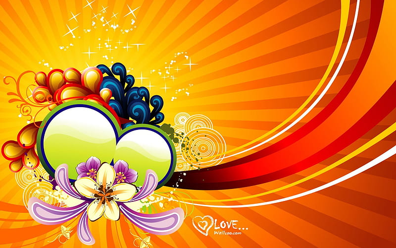 HD heart love vector wallpapers